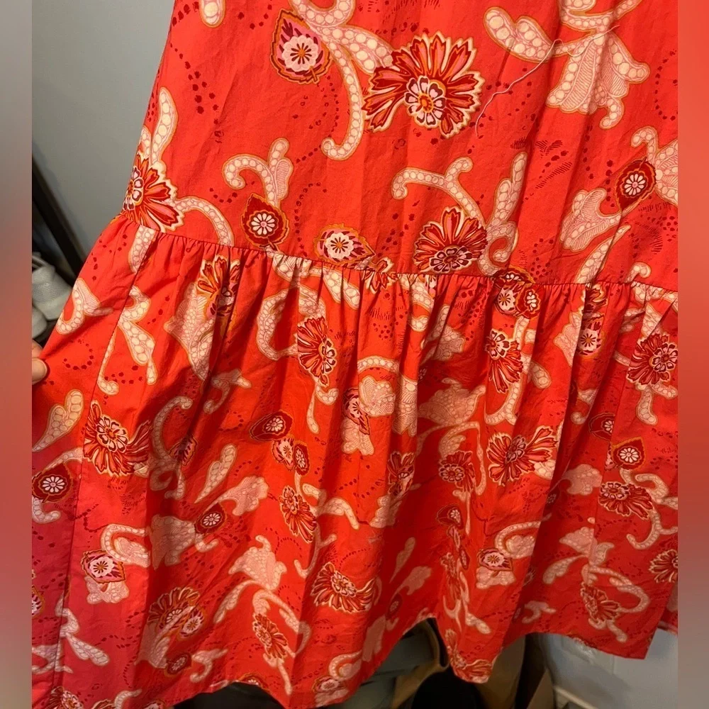 A.L.C Francis Cotton Tiered Midi Skirt in Calla Multi Sz 14